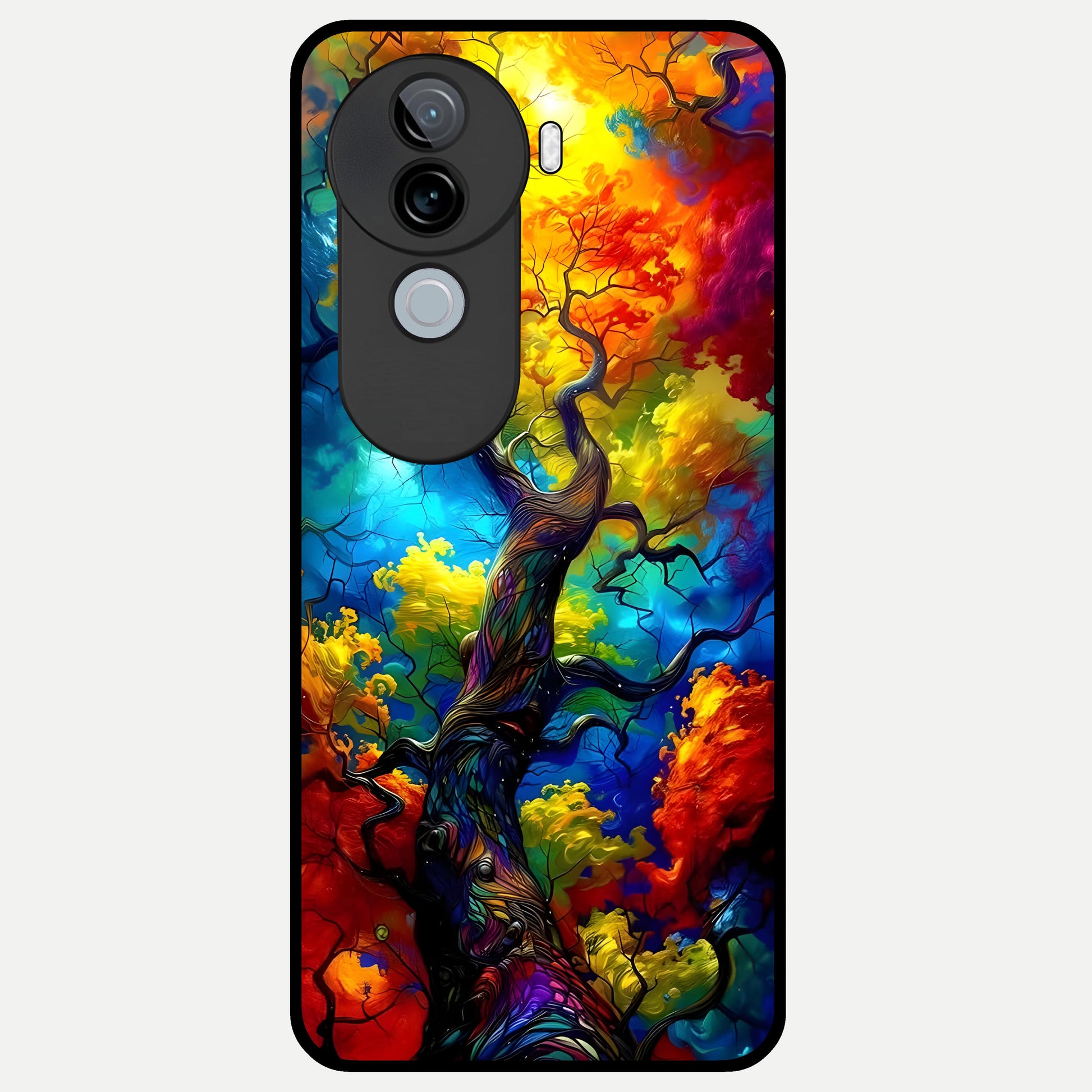 Colorful Soda Bottles Glass Case for iQOO Z9s back cover – full design glossy printed glass finish