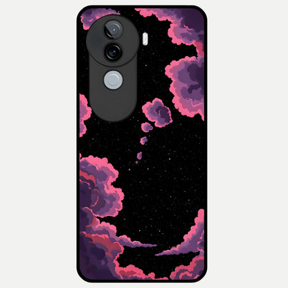  Cosmic Cloud Journey Glass Case for iQOO Z9s back cover – full design glossy printed glass finish