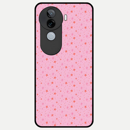  Cosmic Pink Sparkle Glass Case for iQOO Z9s back cover – full design glossy printed glass finish