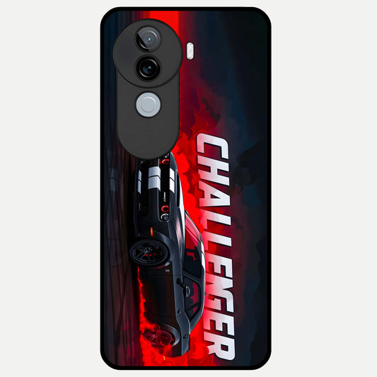  Crimson Challenger Fury Glass Case for iQOO Z9s back cover – full design glossy printed glass finish