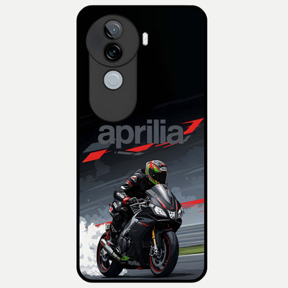 Dark Aprilla Glass Case for iQOO Z9s back cover – full design glossy printed glass finish
