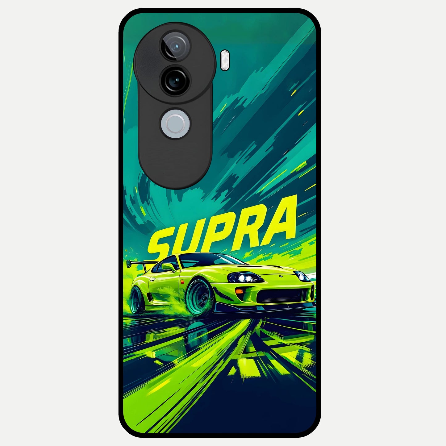  Electric Supra Thunder Glass Case for iQOO Z9s back cover – full design glossy printed glass finish