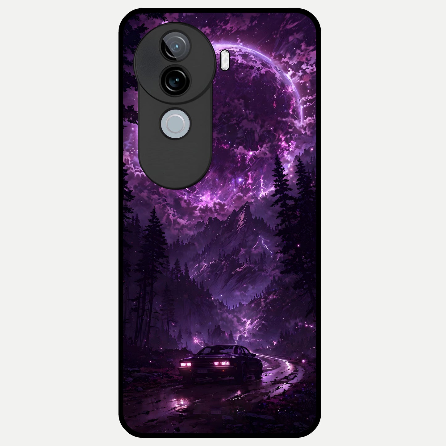  Eternal Cosmic Drive Glass Case for iQOO Z9s back cover – full design glossy printed glass finish