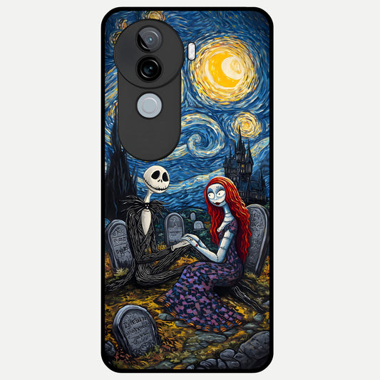  Eternal Night Love Glass Case for iQOO Z9s back cover – full design glossy printed glass finish