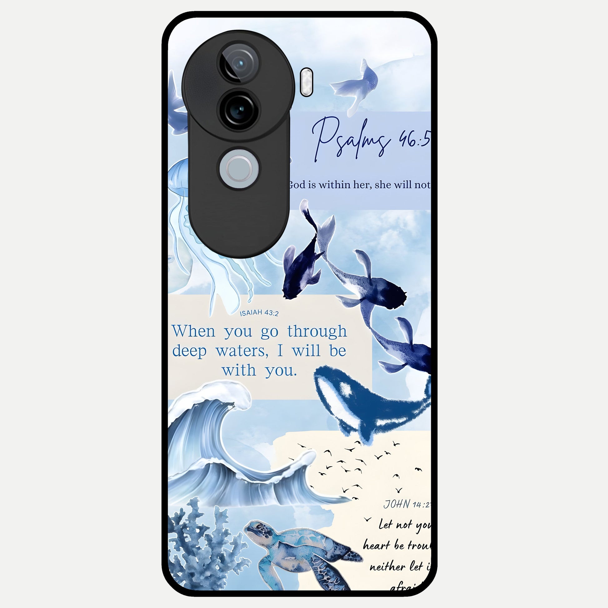  Faithful Ocean Promise Glass Case for iQOO Z9s back cover – full design glossy printed glass finish