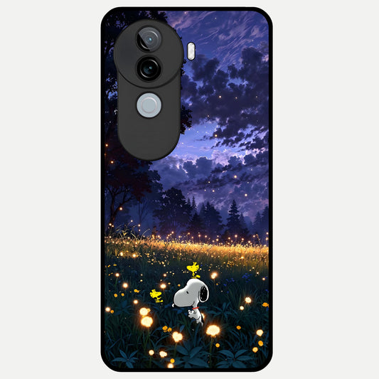  Firefly Meadow Magic Glass Case for iQOO Z9s back cover – full design glossy printed glass finish