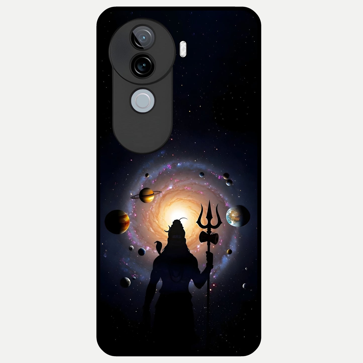  Galactic Shiva Vision Glass Case for iQOO Z9s back cover – full design glossy printed glass finish