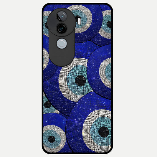  Galaxy Eye Flow Glass Case for iQOO Z9s back cover – full design glossy printed glass finish