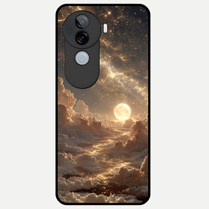  Golden Sky Dream Glass Case for iQOO Z9s back cover – full design glossy printed glass finish