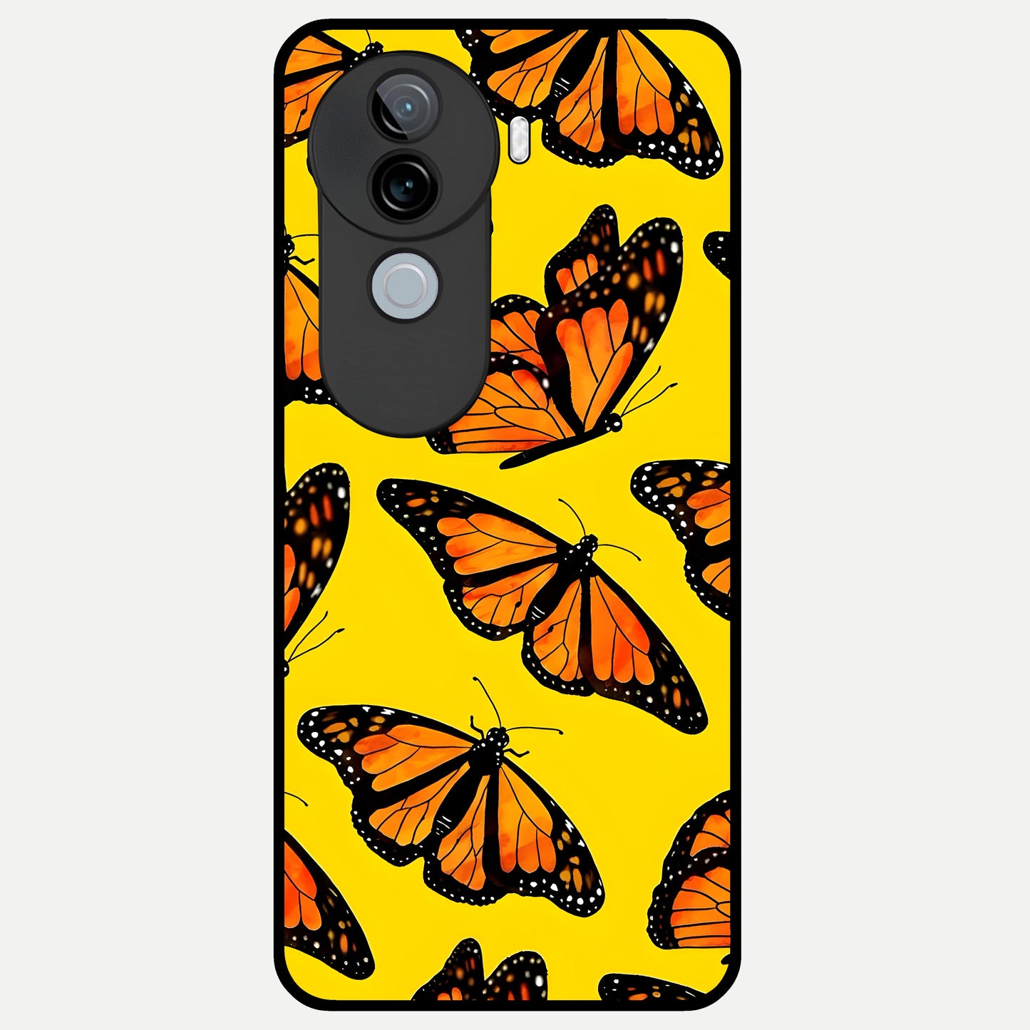  Golden Wing Flight Glass Case for iQOO Z9s back cover – full design glossy printed glass finish