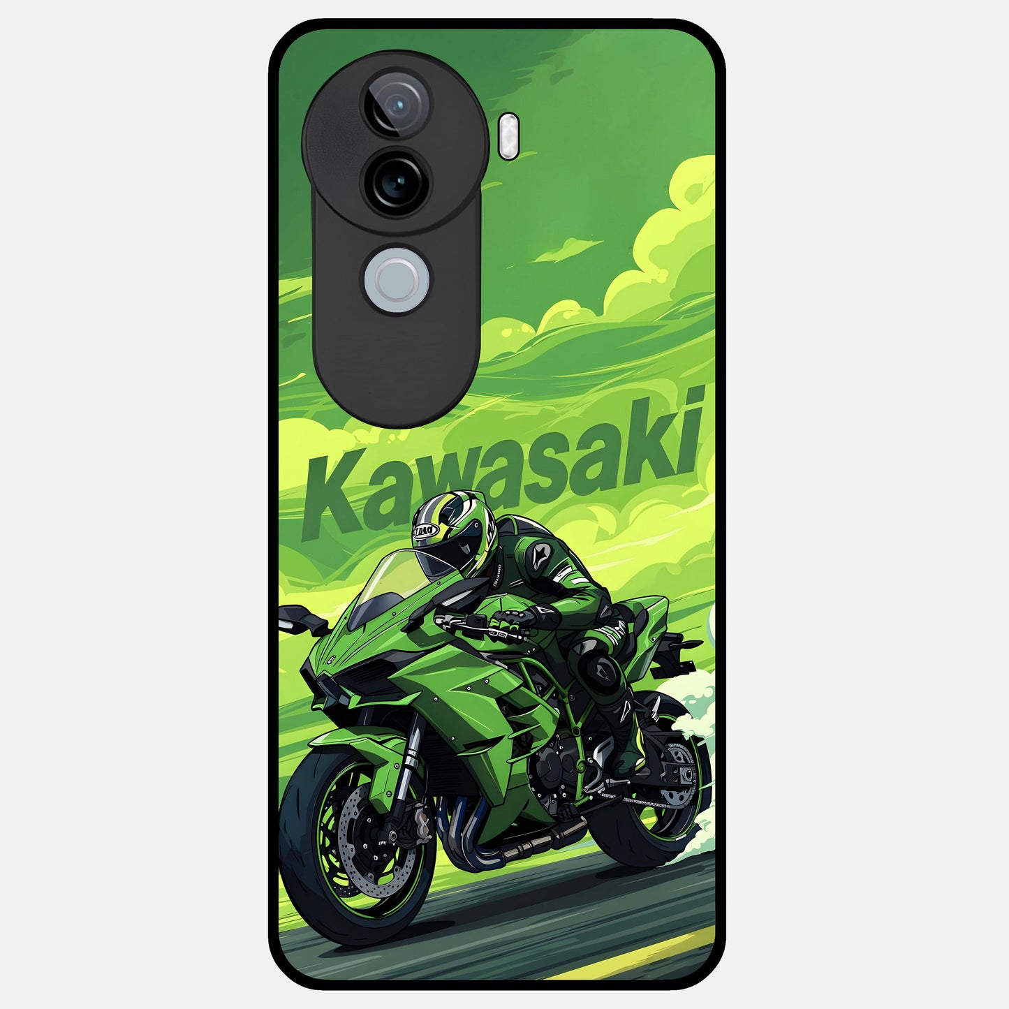  Greenery Sky Glass Case for iQOO Z9s back cover – full design glossy printed glass finish