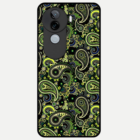  Green Lemon Glass Case for iQOO Z9s back cover – full design glossy printed glass finish