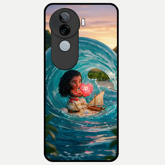  Heart of Ocean Glass Case for iQOO Z9s back cover – full design glossy printed glass finish