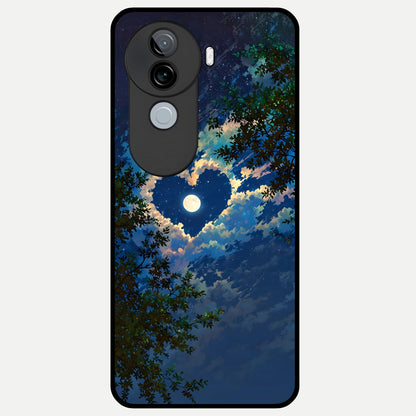  Heart With Moon Sky Glass Case for iQOO Z9s back cover – full design glossy printed glass finish