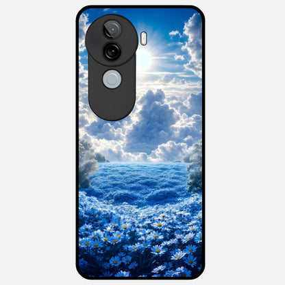  Heavenly Daisy Horizon Glass Case for iQOO Z9s back cover – full design glossy printed glass finish