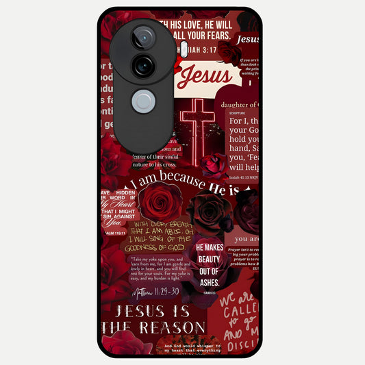  Jesus Love Heals Glass Case for iQOO Z9s back cover – full design glossy printed glass finish