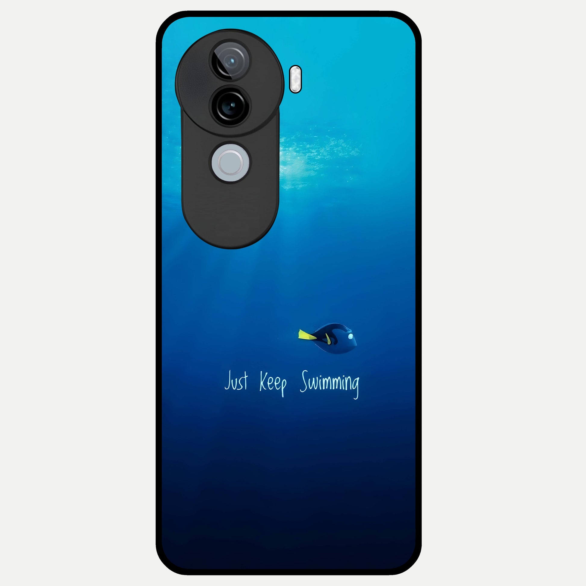  Just Keep Swimming Glass Case for iQOO Z9s back cover – full design glossy printed glass finish