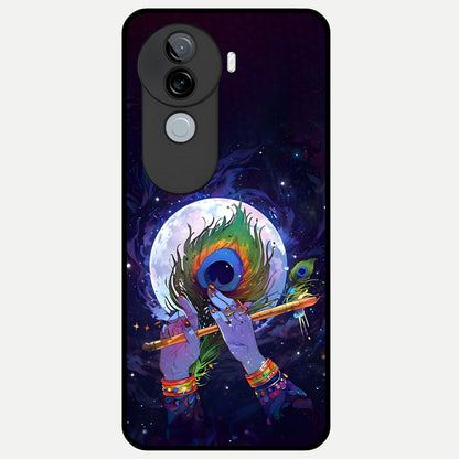  Krishna Hands Art Glass Case for iQOO Z9s back cover – full design glossy printed glass finish