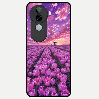  Lavender Dream Skies Glass Case for iQOO Z9s back cover – full design glossy printed glass finish