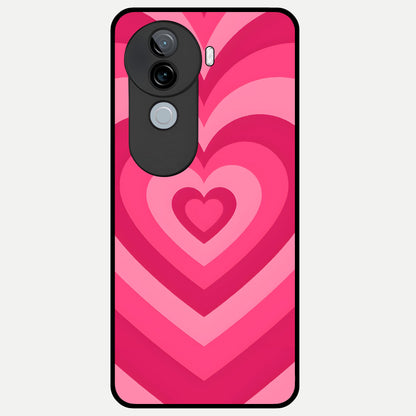  Layered Love Hearts Glass Case for iQOO Z9s back cover – full design glossy printed glass finish