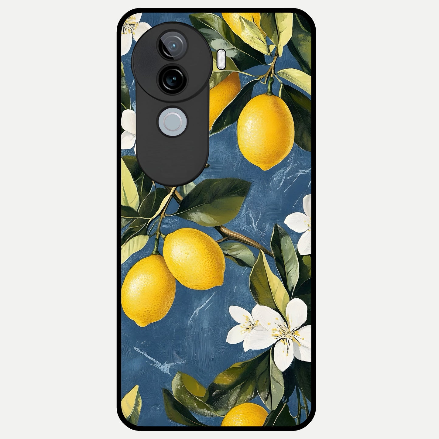  Lemon Dream Garden Glass Case for iQOO Z9s back cover – full design glossy printed glass finish
