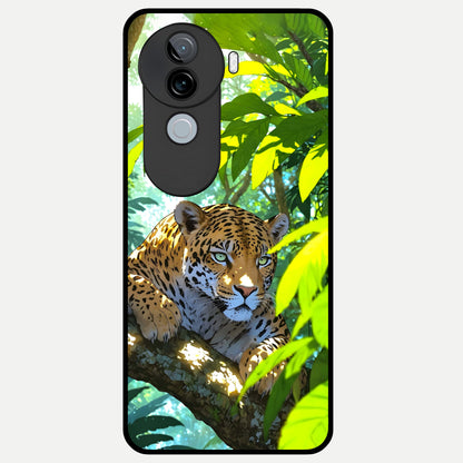 Leopard in Jungle Glass Case for iQOO Z9s back cover – full design glossy printed glass finish