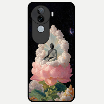  Lotus Divine Peace Glass Case for iQOO Z9s back cover – full design glossy printed glass finish
