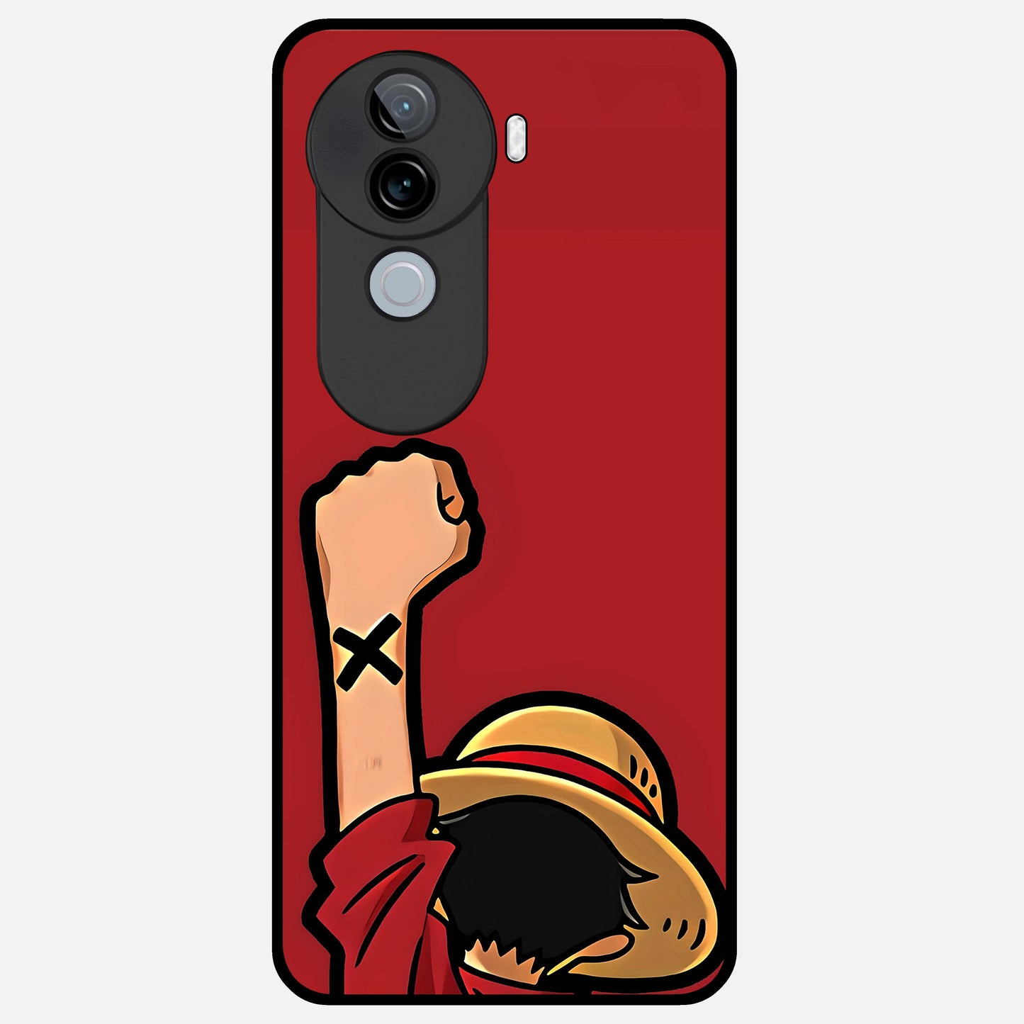  Luffy X Spirit Glass Case for iQOO Z9s back cover – full design glossy printed glass finish