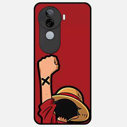  Luffy X Spirit Glass Case for iQOO Z9s back cover – full design glossy printed glass finish