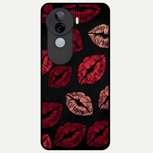  Midnight Kiss Love Glass Case for iQOO Z9s back cover – full design glossy printed glass finish