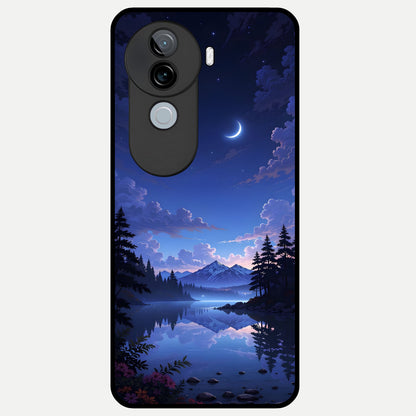  Midnight Lake Peace Glass Case for iQOO Z9s back cover – full design glossy printed glass finish