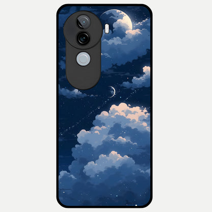  Moon Dream Haze Glass Case for iQOO Z9s back cover – full design glossy printed glass finish