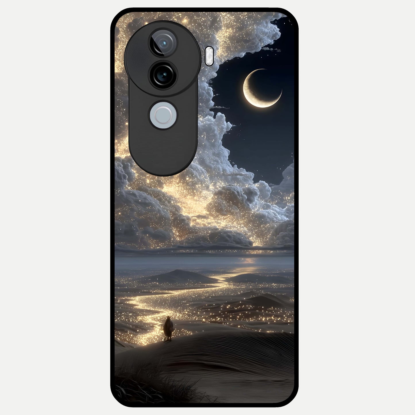  Moonlight Spark Path Glass Case for iQOO Z9s back cover – full design glossy printed glass finish