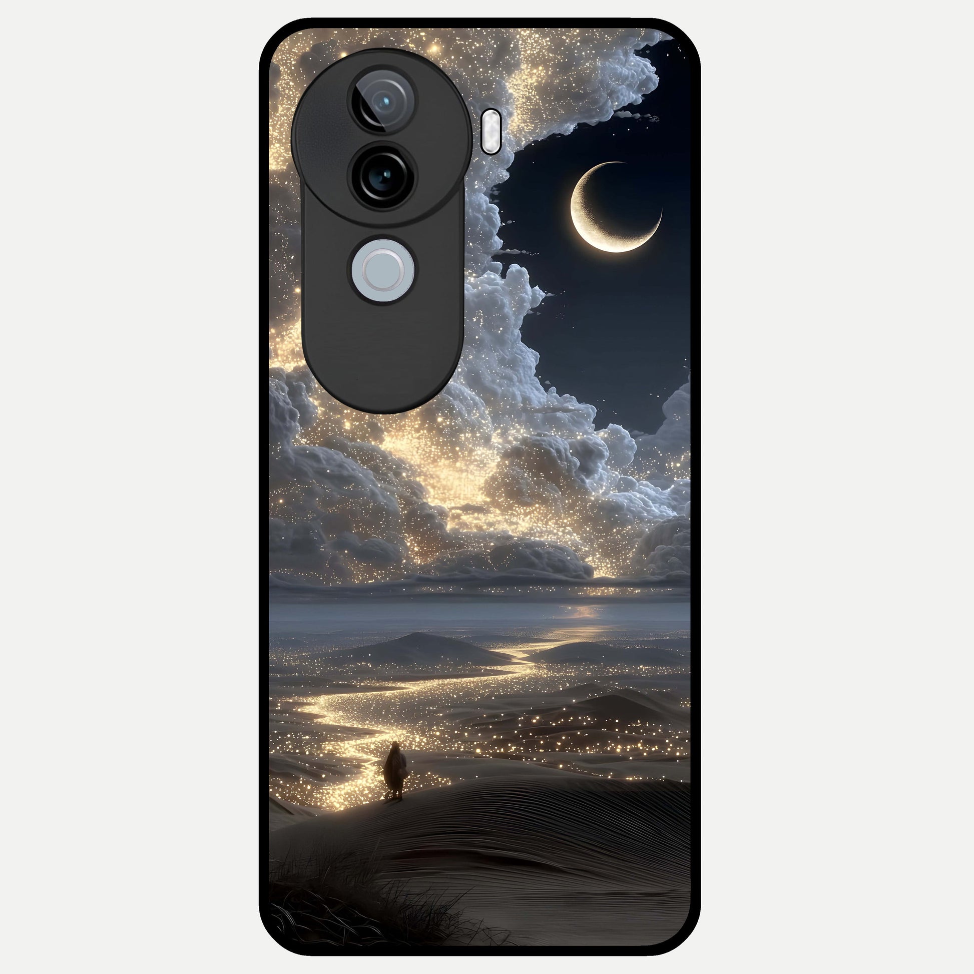 Moonlight Spark Path Glass Case for iQOO Z9s back cover – full design glossy printed glass finish
