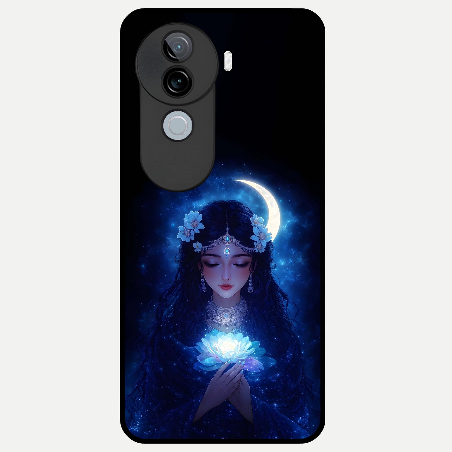  Mystic Moon Queen Glass Case for iQOO Z9s back cover – full design glossy printed glass finish