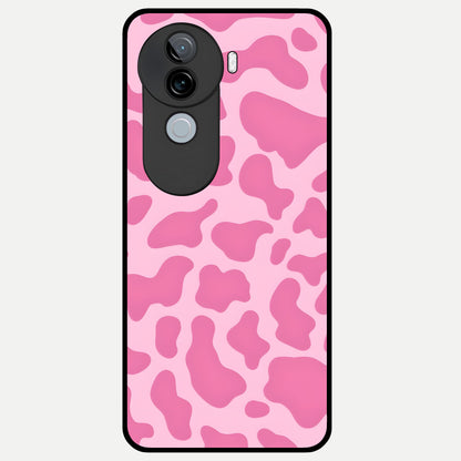  Pinkish Scenery Glass Case for iQOO Z9s back cover – full design glossy printed glass finish