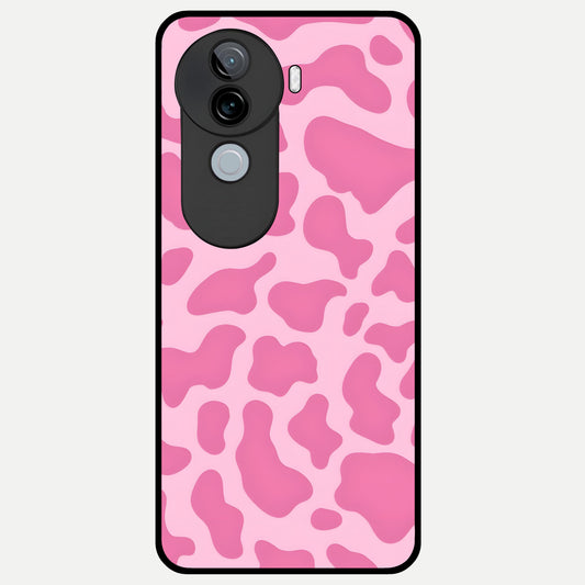  Pinkish Scenery Glass Case for iQOO Z9s back cover – full design glossy printed glass finish