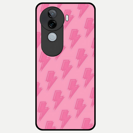  Pink Moo Magic Glass Case for iQOO Z9s back cover – full design glossy printed glass finish