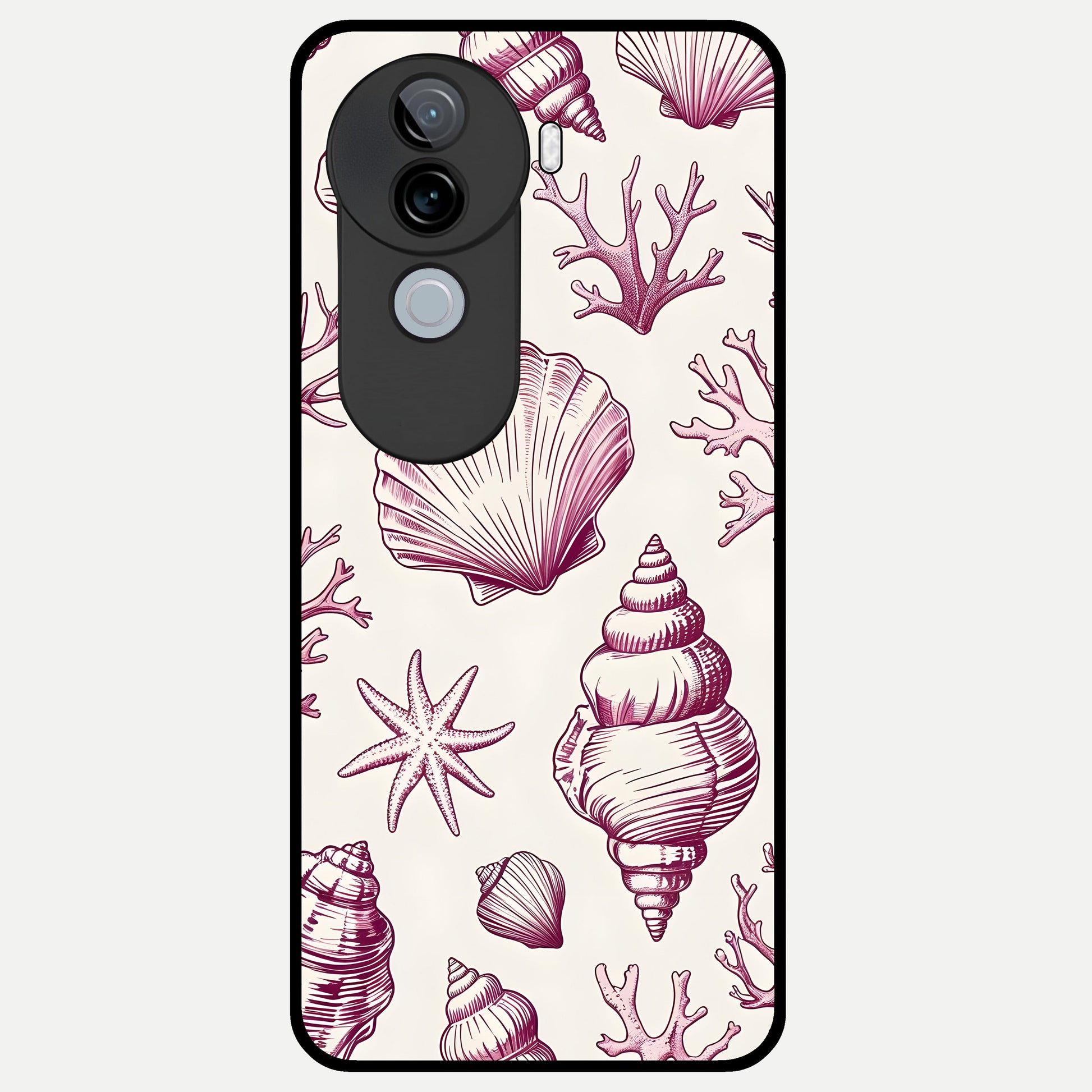  Pink Power Sparks Glass Case for iQOO Z9s back cover – full design glossy printed glass finish