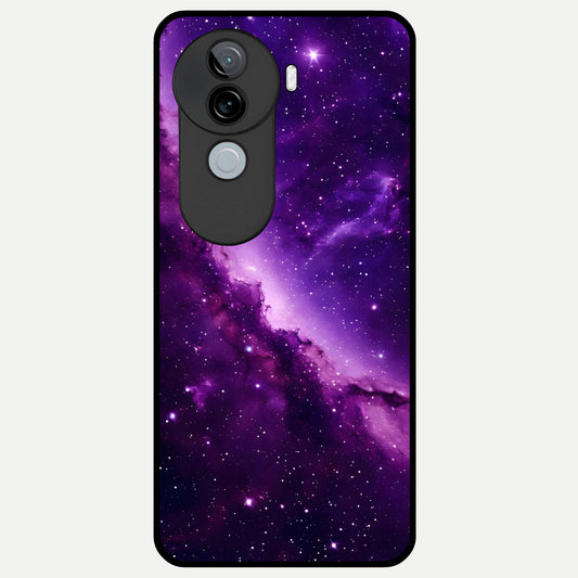  Purple Shade Sky Glass Case for iQOO Z9s back cover – full design glossy printed glass finish