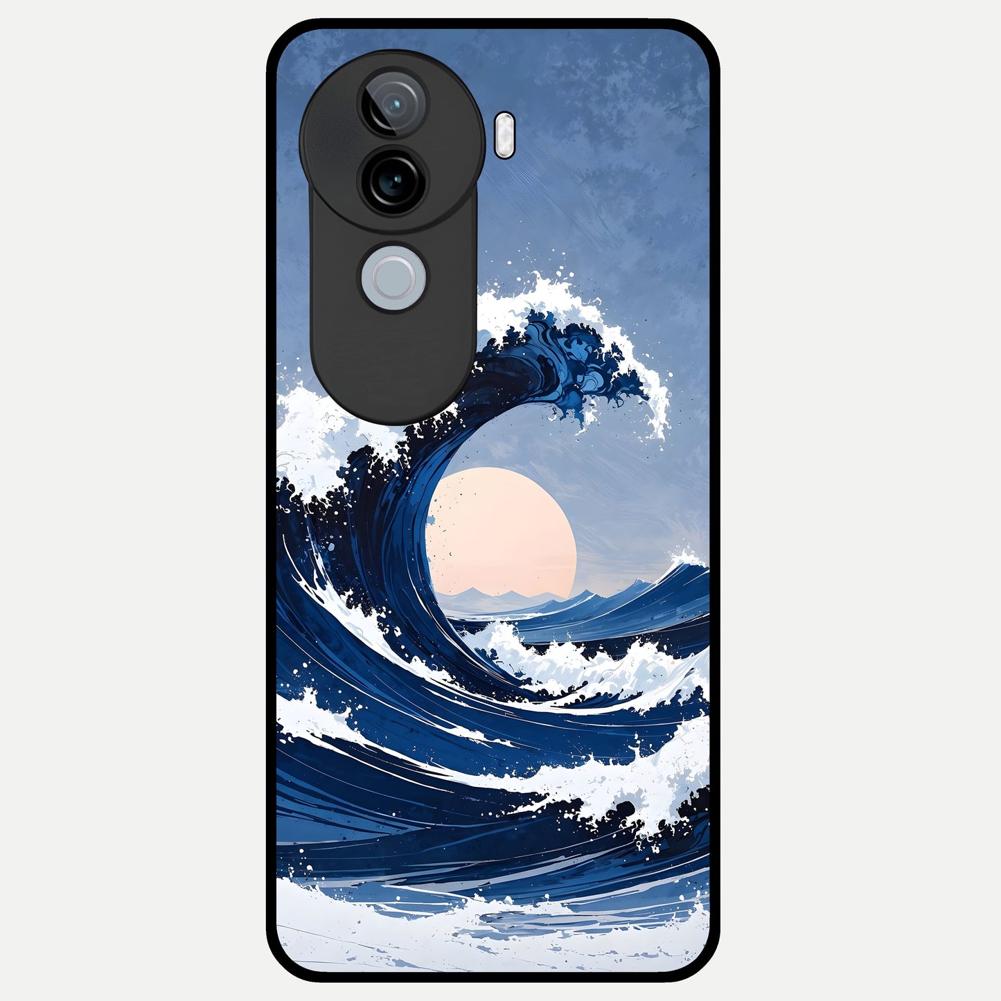  Rising Tide Power Glass Case for iQOO Z9s back cover – full design glossy printed glass finish