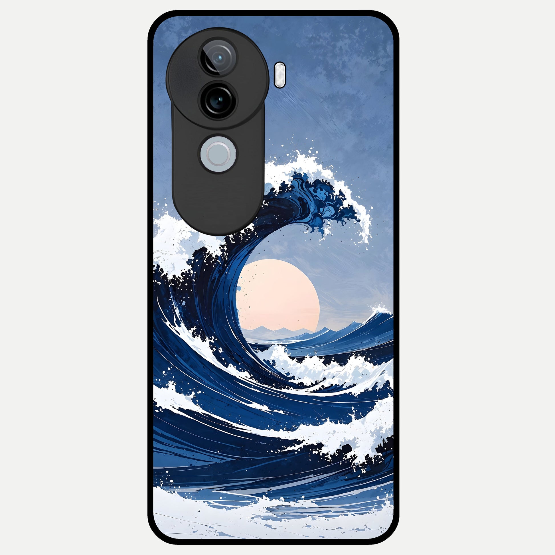  Rising Tide Power Glass Case for iQOO Z9s back cover – full design glossy printed glass finish