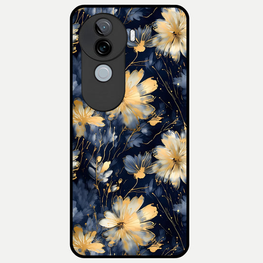  Royal Petal Dream Glass Case for iQOO Z9s back cover – full design glossy printed glass finish