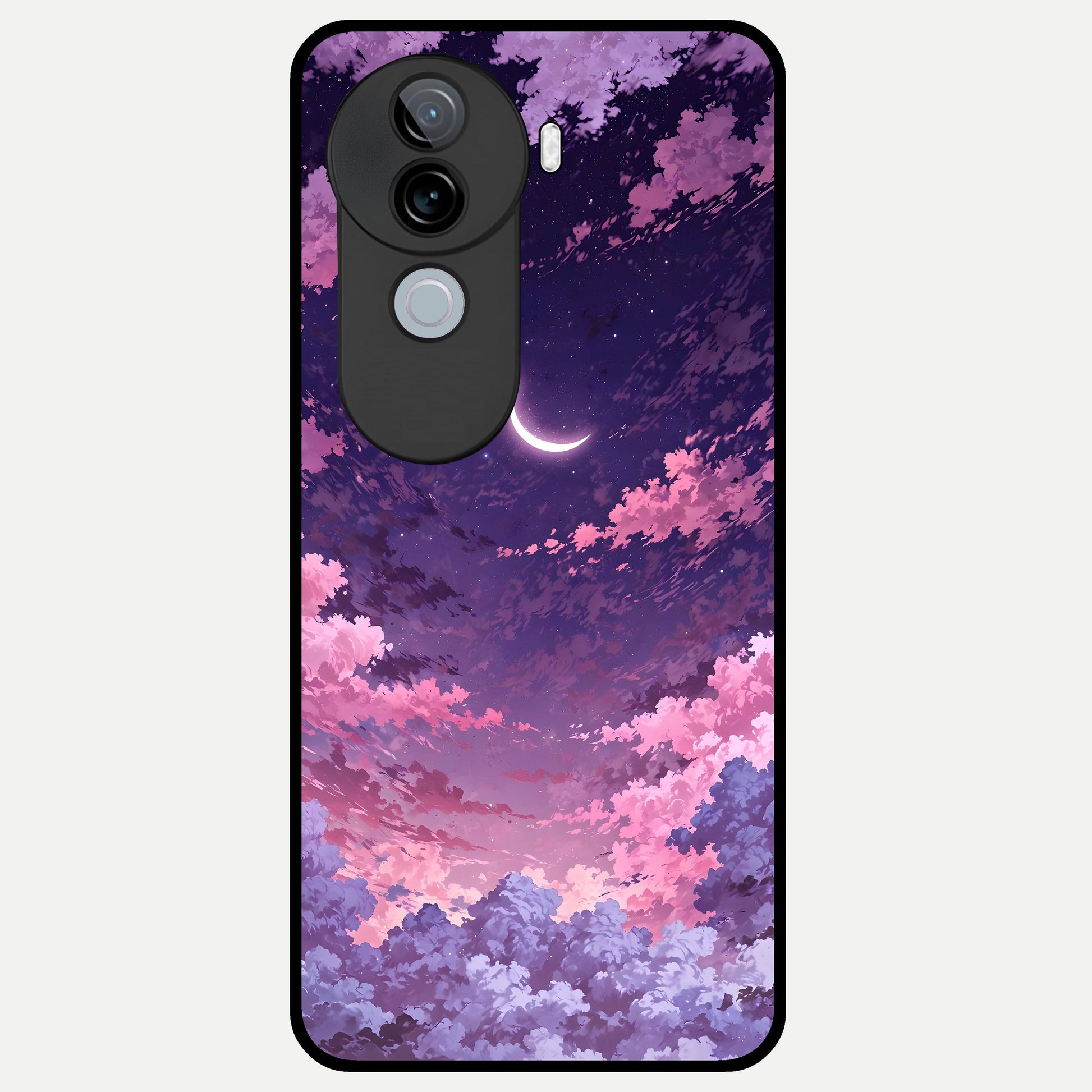  Sky Drift Clouds Glass Case for iQOO Z9s back cover – full design glossy printed glass finish