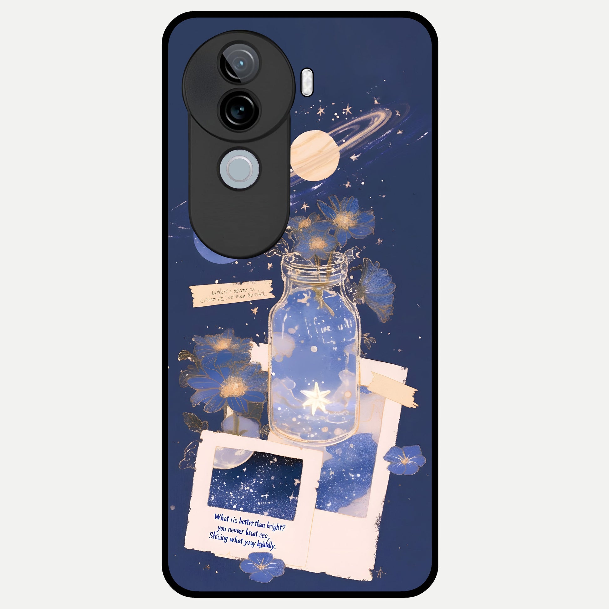  Starlit Cosmic Jar Glass Case for iQOO Z9s back cover – full design glossy printed glass finish