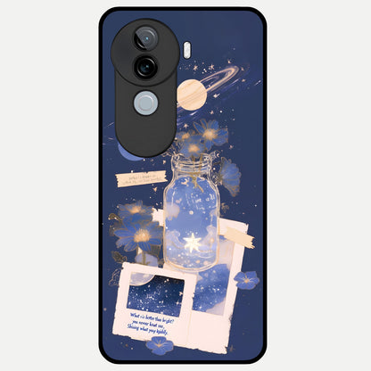  Starlit Cosmic Jar Glass Case for iQOO Z9s back cover – full design glossy printed glass finish
