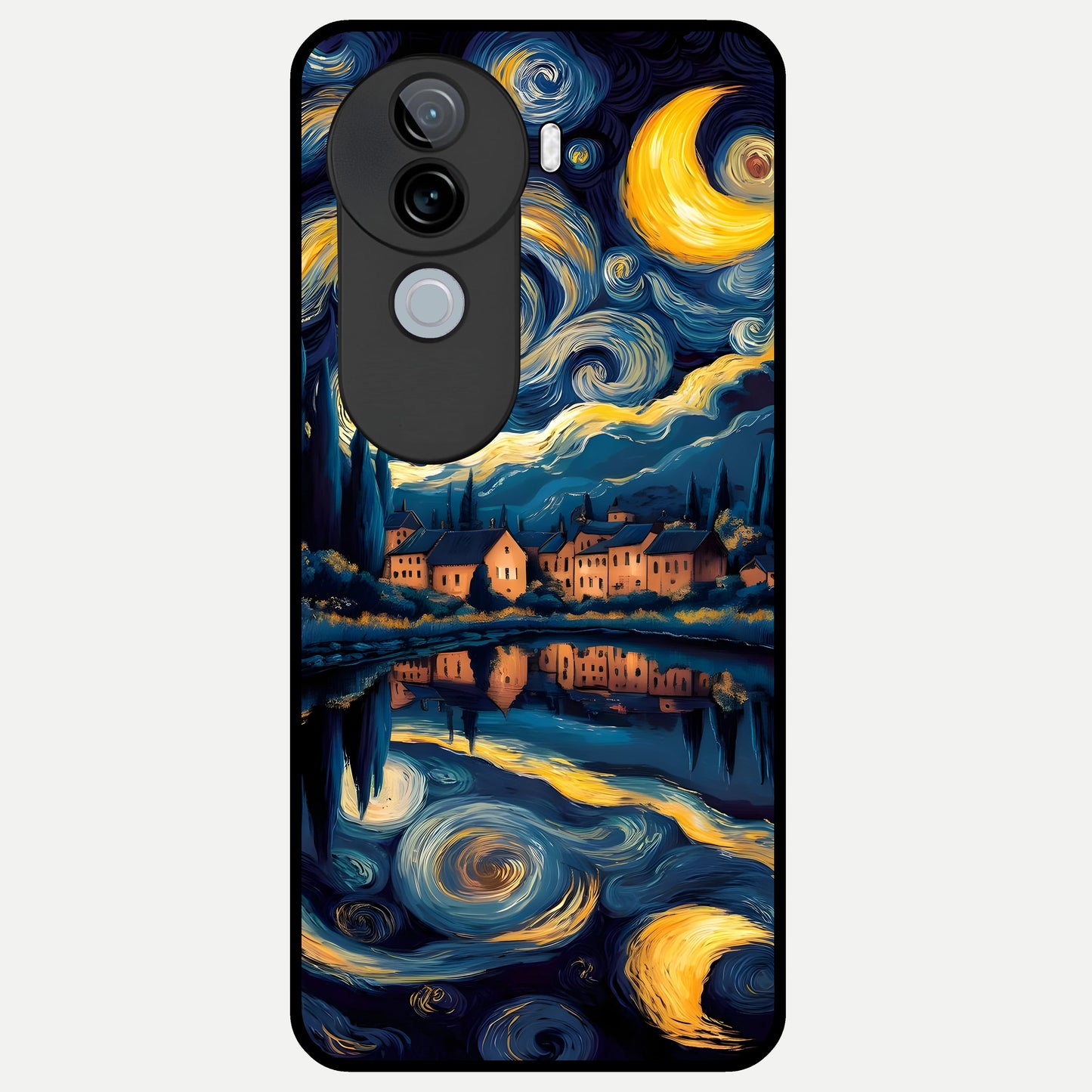  Starry Sky Serenity Glass Case for iQOO Z9s back cover – full design glossy printed glass finish