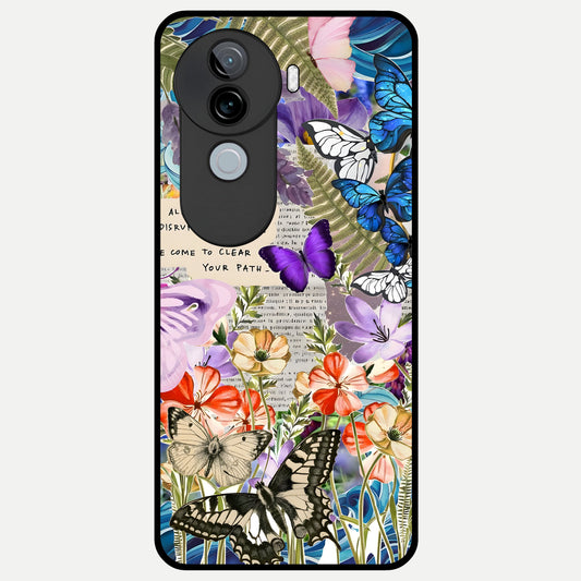  Storm Path Bloom Glass Case for iQOO Z9s back cover – full design glossy printed glass finish