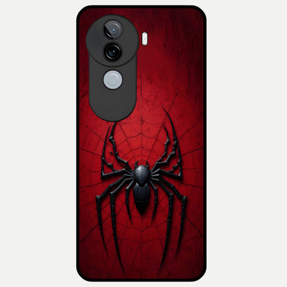  Superhero Web Emblem Glass Case for iQOO Z9s back cover – full design glossy printed glass finish