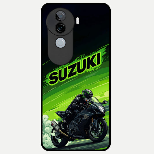  Suzuki Speed Beast Glass Case for iQOO Z9s back cover – full design glossy printed glass finish